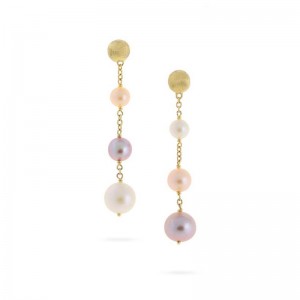 Marco Bicego 18K Yellow Gold And Pearl Drop Earrings Africa Pearl Collection
