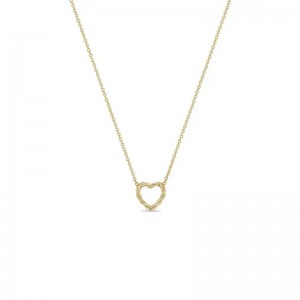 14k Twisted Heart Necklace BY Zoe Chicco