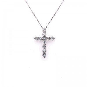 PD Collection 11 Stones Cross Pendant Necklace