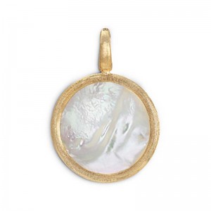 Marco Bicego Jaipur Collection 18K Yellow Gold Medium Stackable Pendant White Mother Of Pearl