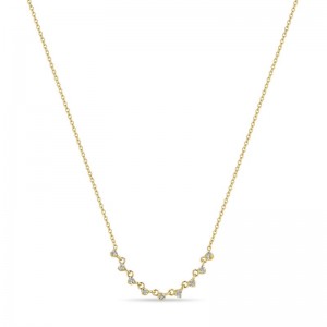 Zoe Chicco 9 Linked Prong Diamond Necklace