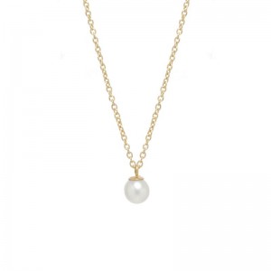 Zoe Chicco Small Pearl Pendant Necklace