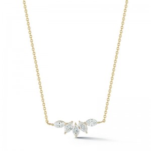 5 Marquise Diamond Bar Necklace