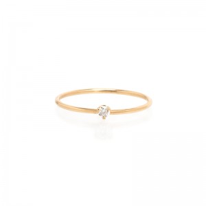 Zoe Chicco Small Prong Diamond Solitaire Ring