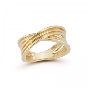 14k Large Crossover Ring By Dana Rebecca