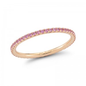 PD Collection Pink Sapphire Eternity Stackable Band