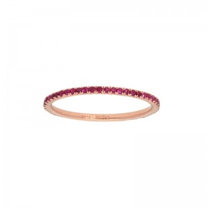 PD Collection Ruby Pave Eternity Stackable Band