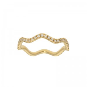PD Collection 14k Yellow Gold Wave Ring