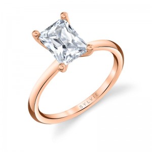 Radiant Cut Solitaire Engagement Ring - Amelia