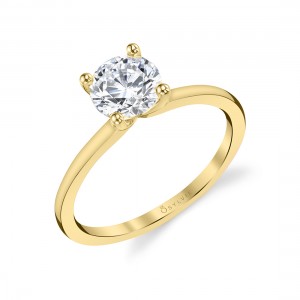 Sylvie 14K Yellow Gold 1.25Ctw Solitaire Mounting Engagement Ring
