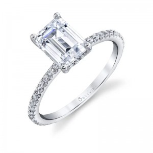 Sylvie Maryam Emerald Cut Engagement Ring