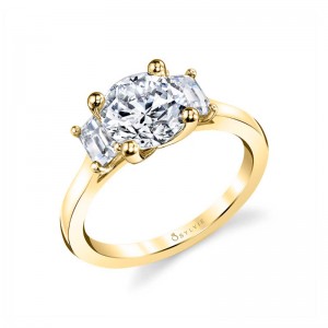 Three Stone Engagement Ring - Gigi