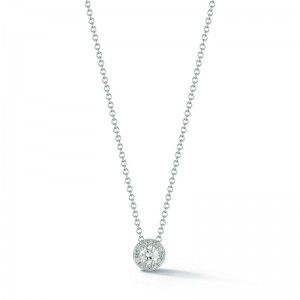 PD Collection Solitaire Halo Necklace