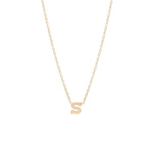 Zoe Chicco Gold Letter Necklace