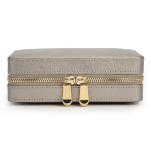 WOLF1834 PALERMO JEWELRY  ZIP CASE IN PEWTER