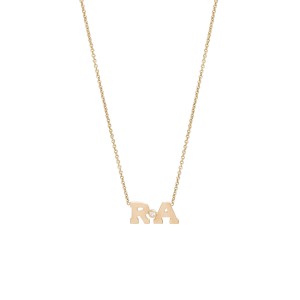Zoe Chicco Two Initial diamond Necklace