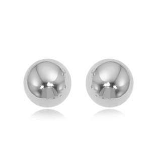 Sterling Silver 10Mm Ball Stud Earrings By PD Collection