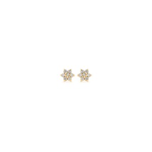 Zoe Chicco Diamond Tiny Flower Stud Earrings