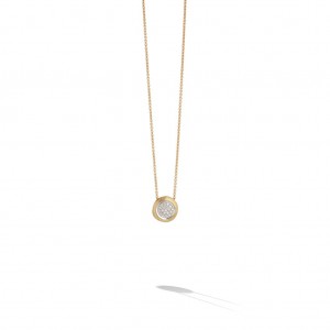 Marco Bicego 18K Yellow Gold Jaipur Collection Pendant Necklace With Diamonds .15Ctw 16.5