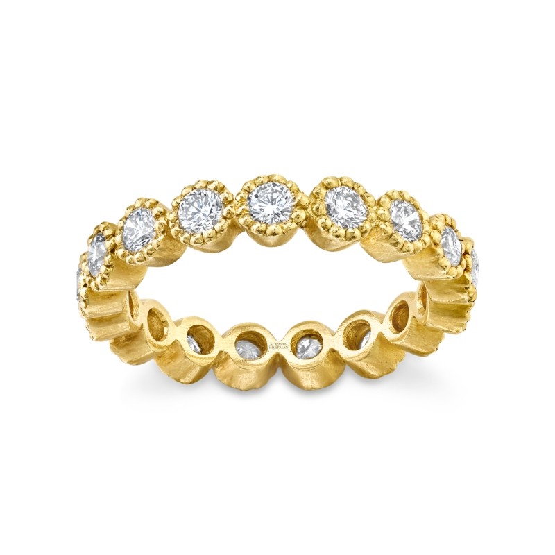 Round Diamond Bezel Set Eternity Band