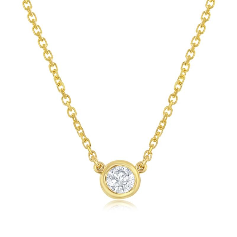 14k Diamond Station Necklace Chain