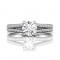 FlyerFit® 14K White Gold Split Shank Engagement Ring
