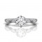 FlyerFit® 14K White Gold Micropave Engagement Ring