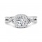 FlyerFit® 14K White Gold Split Shank Engagement Ring