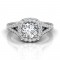 FlyerFit® 14K White Gold Split Shank Engagement Ring