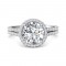 FlyerFit® 14K White Gold Split Shank Engagement Ring