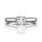 FlyerFit® 14K White Gold Solitaire Engagement Ring