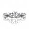FlyerFit® 14K White Gold Three Stone Engagement Ring