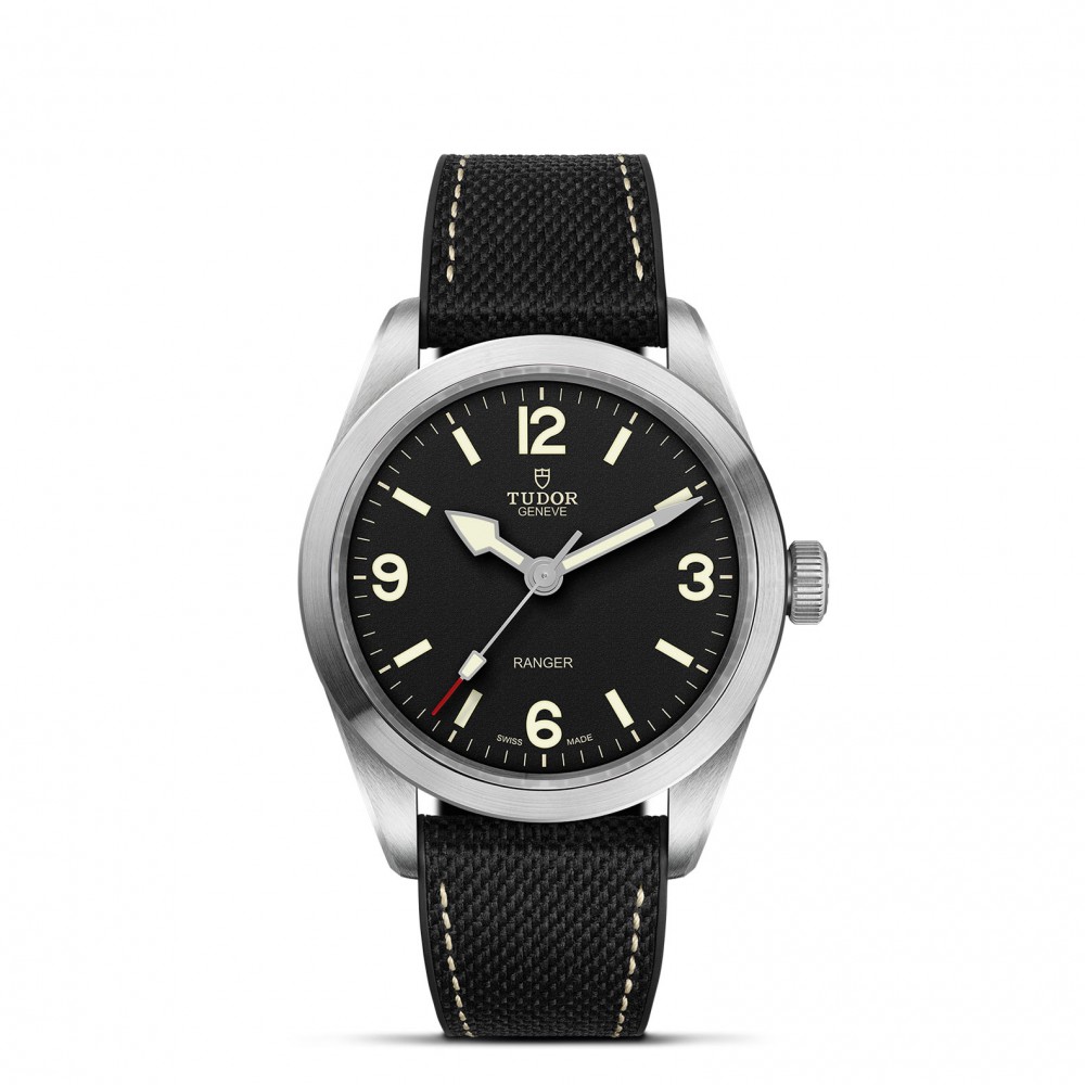 Ranger 39mm steel case Hybrid rubber and leather strap