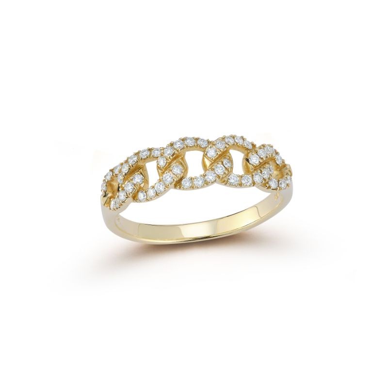 14k Yellow Gold Chain Link Ring BY PD Collection