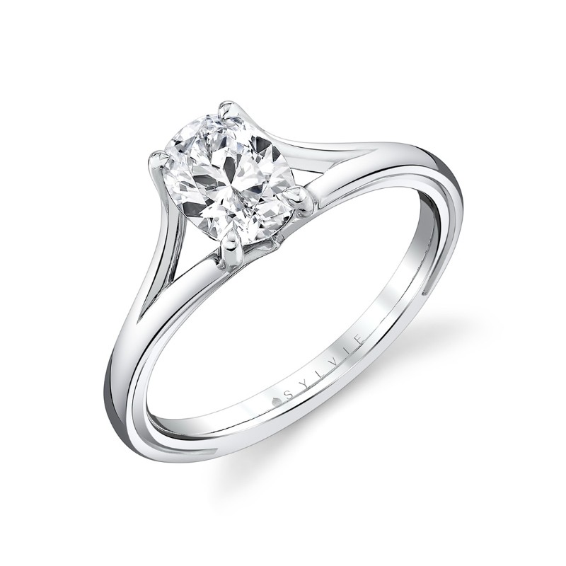 Iconelle Solitaire Shell Taper Engagement Ring - Vera
