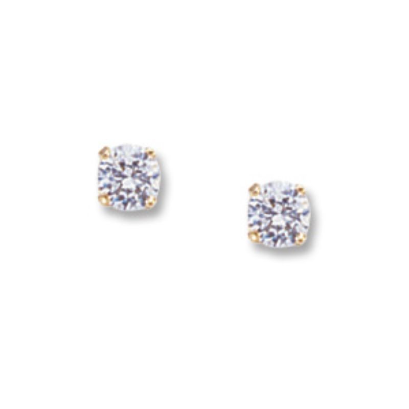Pd Collection Yg 4Mm Wg Topaz Earrings