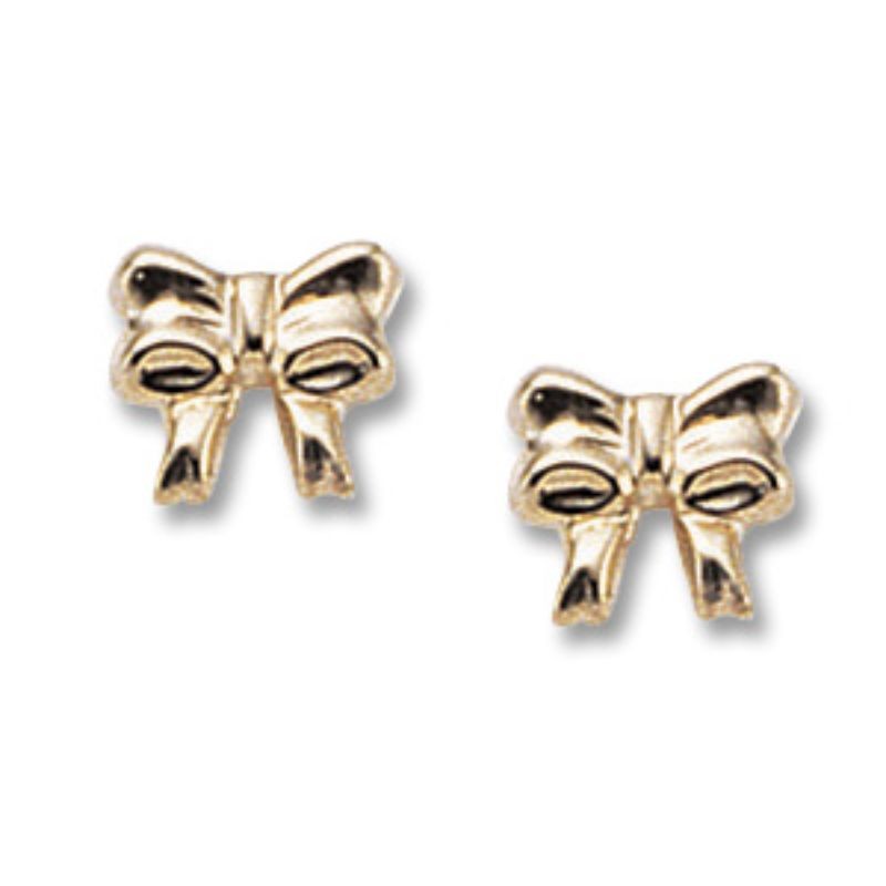 PD Collection 14K Yellow Gold Bow Stud Earrings
