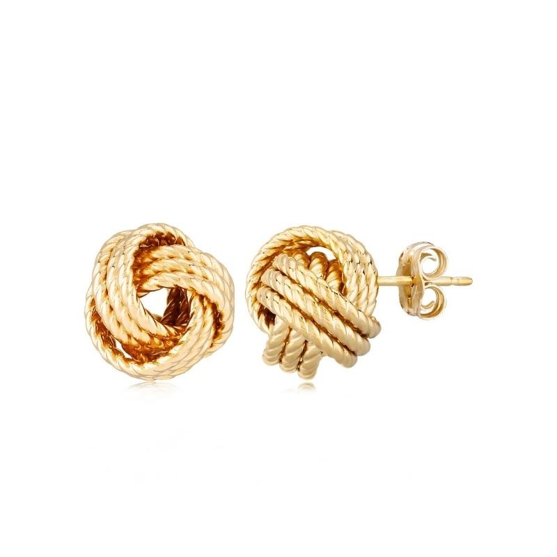 PD Collection Yg Twisted Love Knot Earring