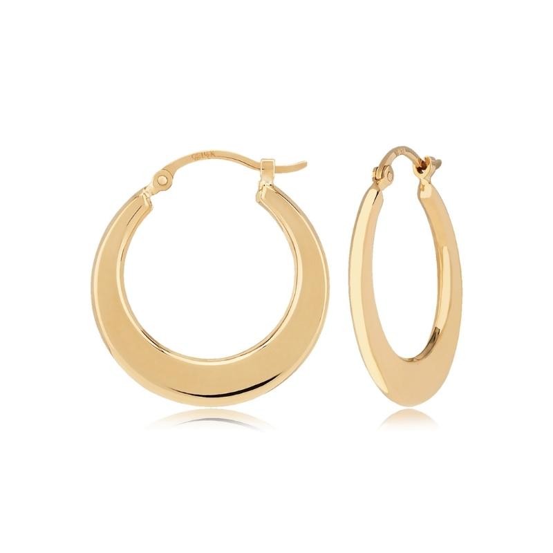 PD Collection Yg Flat Hoop Earrings