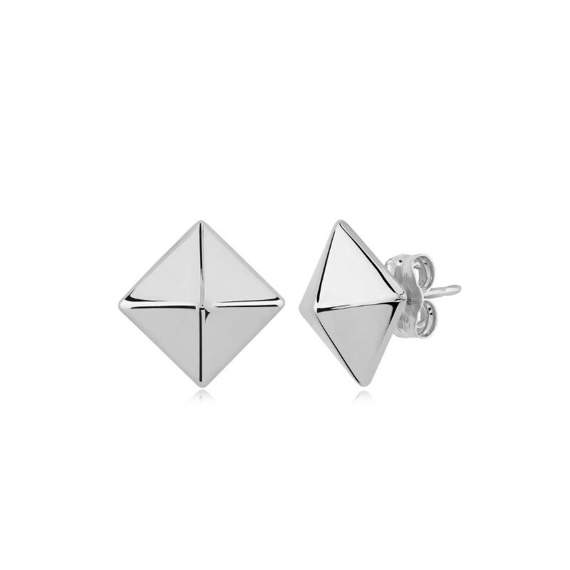 Pd Collection Wg 6Mm Pyramid Post Earrings