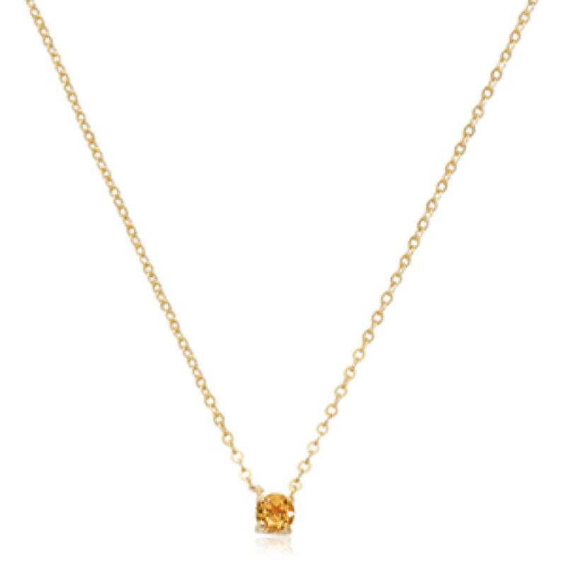 Pd Collection Yg 4Mm Citrine Necklace