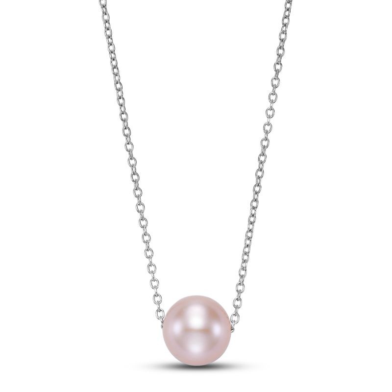 Mastoloni 7.5-8MM PINK Floating Pearl Necklace 18