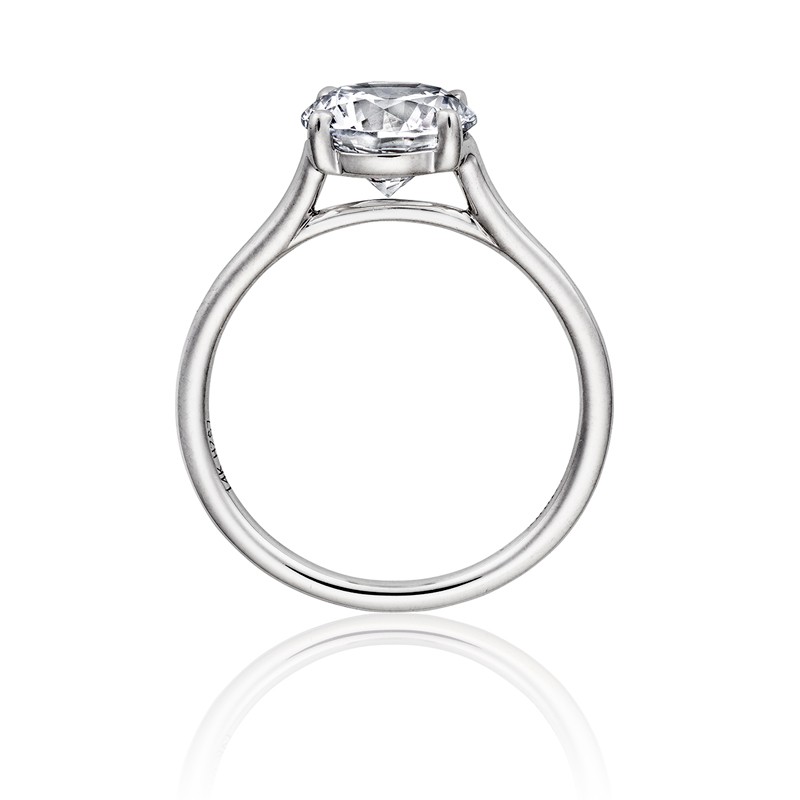 Henri Daussi polished solitaire semi mounting