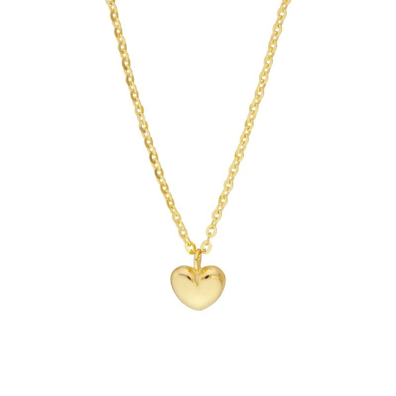 PD Collection ChildS Mini Puff Heart Necklace 18