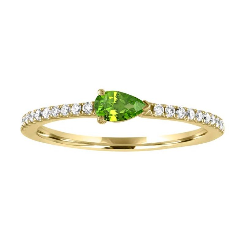 My Story The Layla Peridot Ring in White Gold