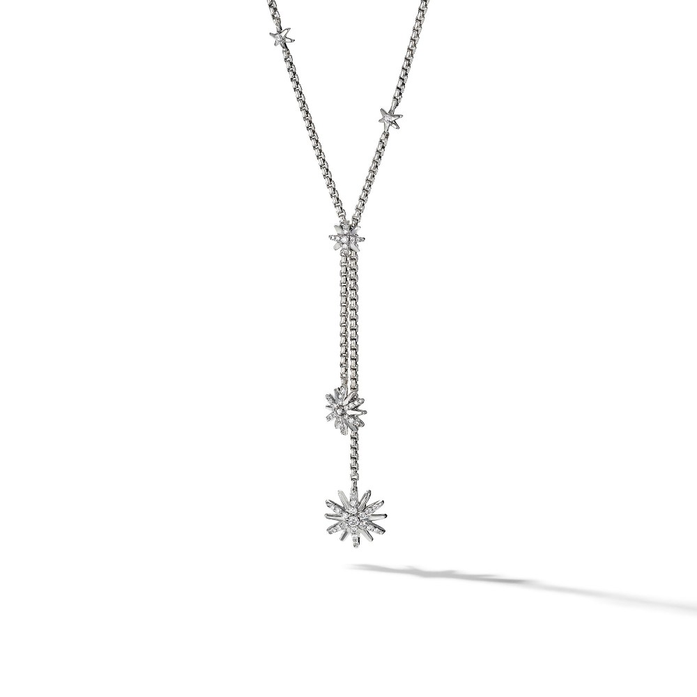 Starburst Y Necklace with Diamonds