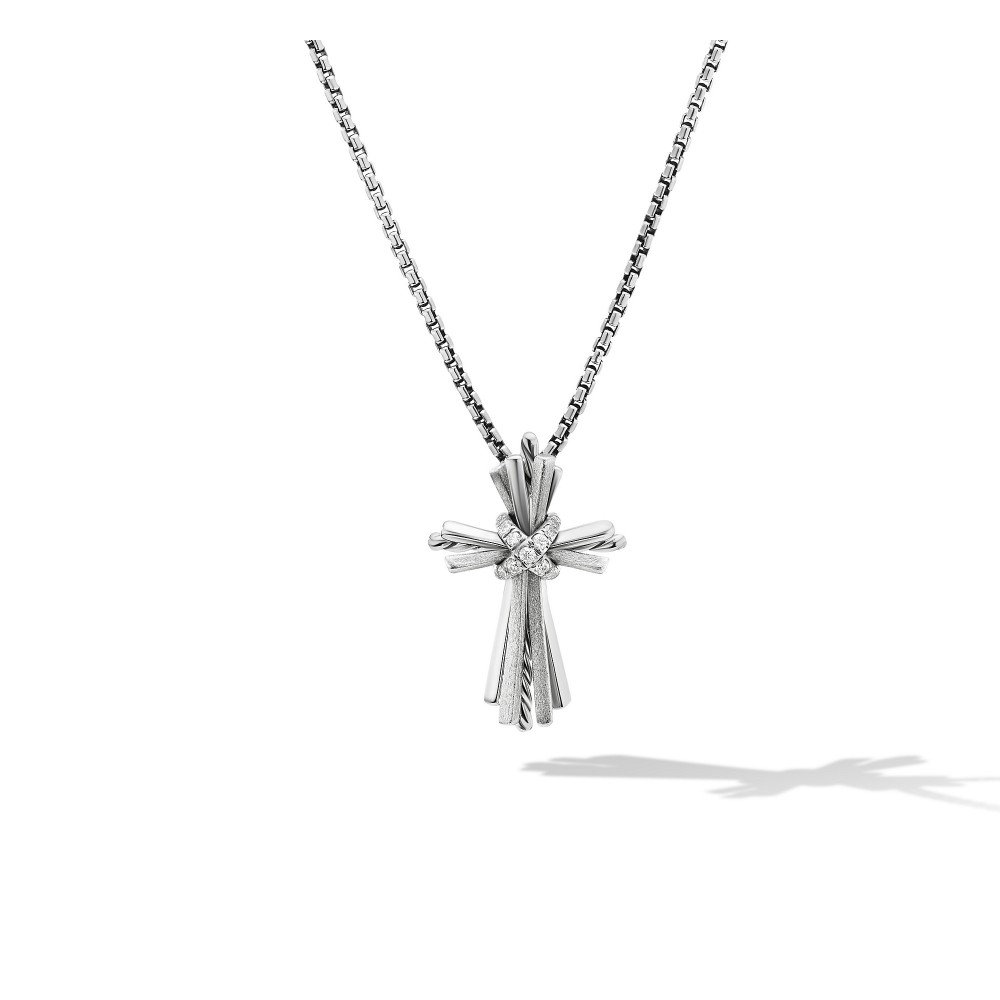 Angelika Cross Necklace with Pave Diamonds
