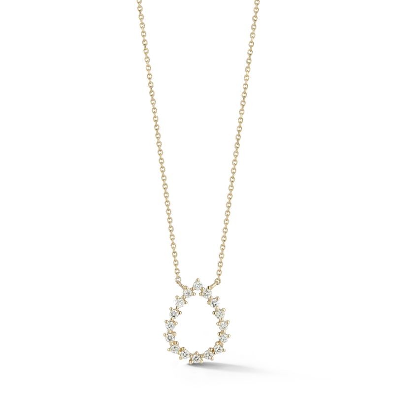 Dana Rebecca 14k Diamond Teardrop Necklace - DRD-N4017-YELLOW-16/18