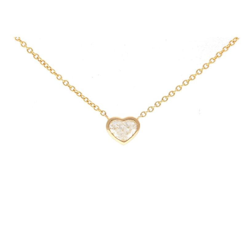 PD Collection  Solitaire  Diamond Heart Necklace