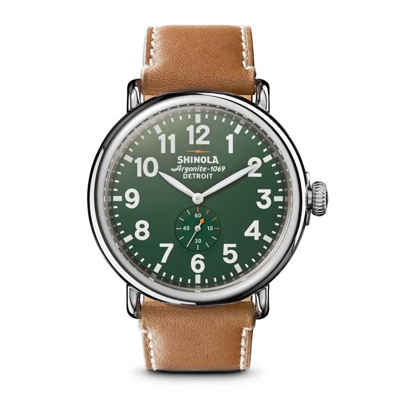 Runwell 47mm, Largo Tan Leather Strap Watch